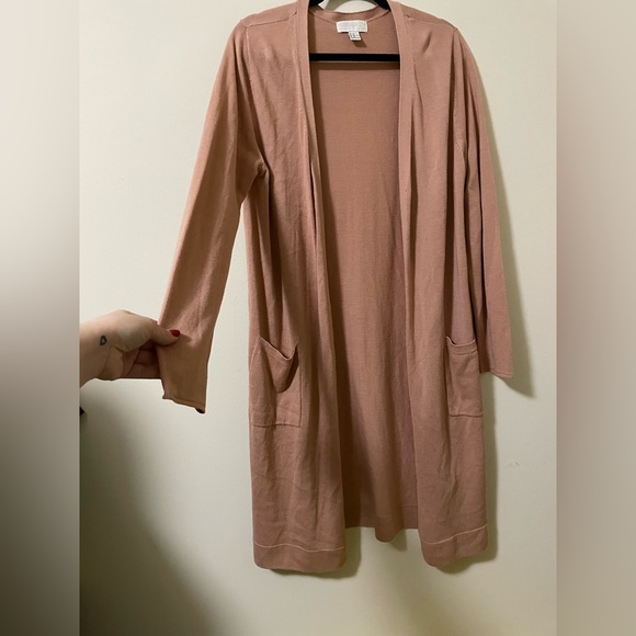 Forever 21 Long-Line Posh Pink Open Front Cardigan - 2X - Picture 2 of 7